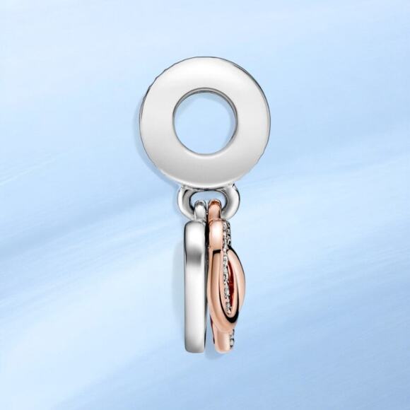 Pandora Sparkling Infinity Heart Dangle Charm - Picture 4 of 4